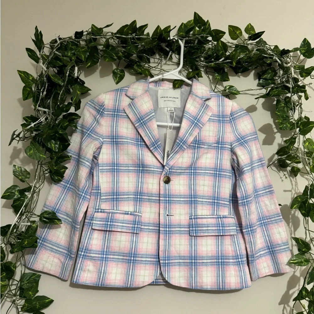 Kids Plaid Jacket - Pink and Blue ♥️NWT♥️